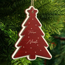 Family Bestie Coworker Names Christmas Tree - Personalized 2-Layered Wooden Ornament