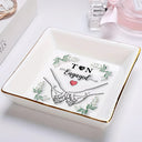 Gift For Couples - Couple Hand Sketch Together Since - 3D Inflated Effect Printed Dish, Personalized Ring Dish