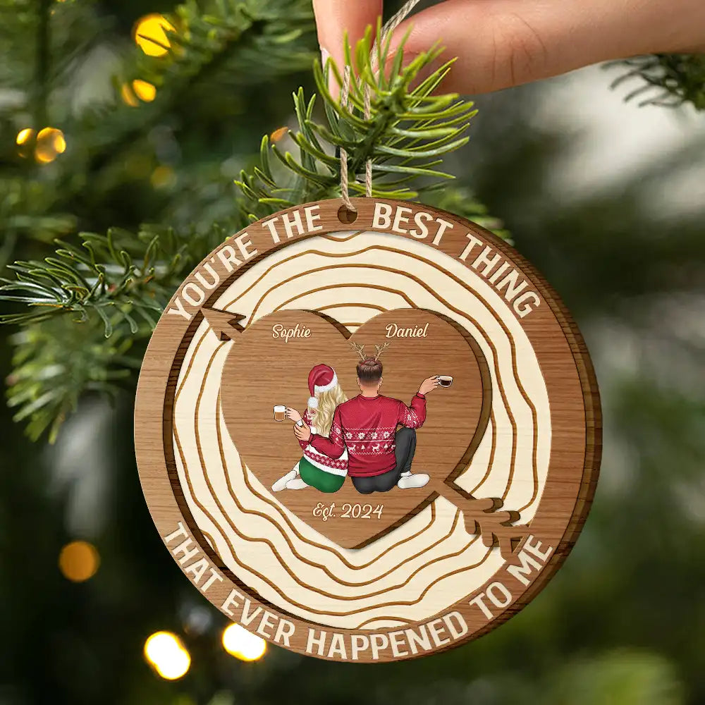 Gift For Couples - The Best Thing I Never Planned - Personalized 2-Layered Wooden Ornament