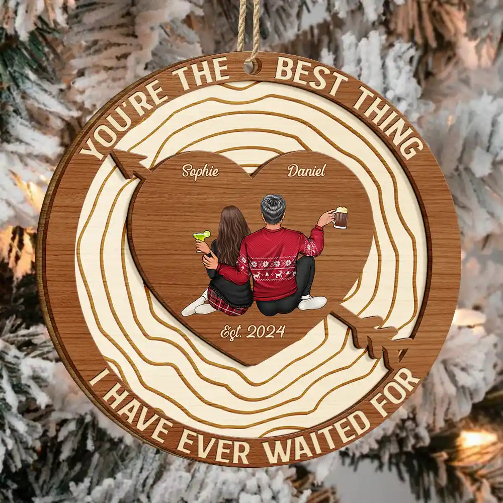 Gift For Couples - The Best Thing I Never Planned - Personalized 2-Layered Wooden Ornament