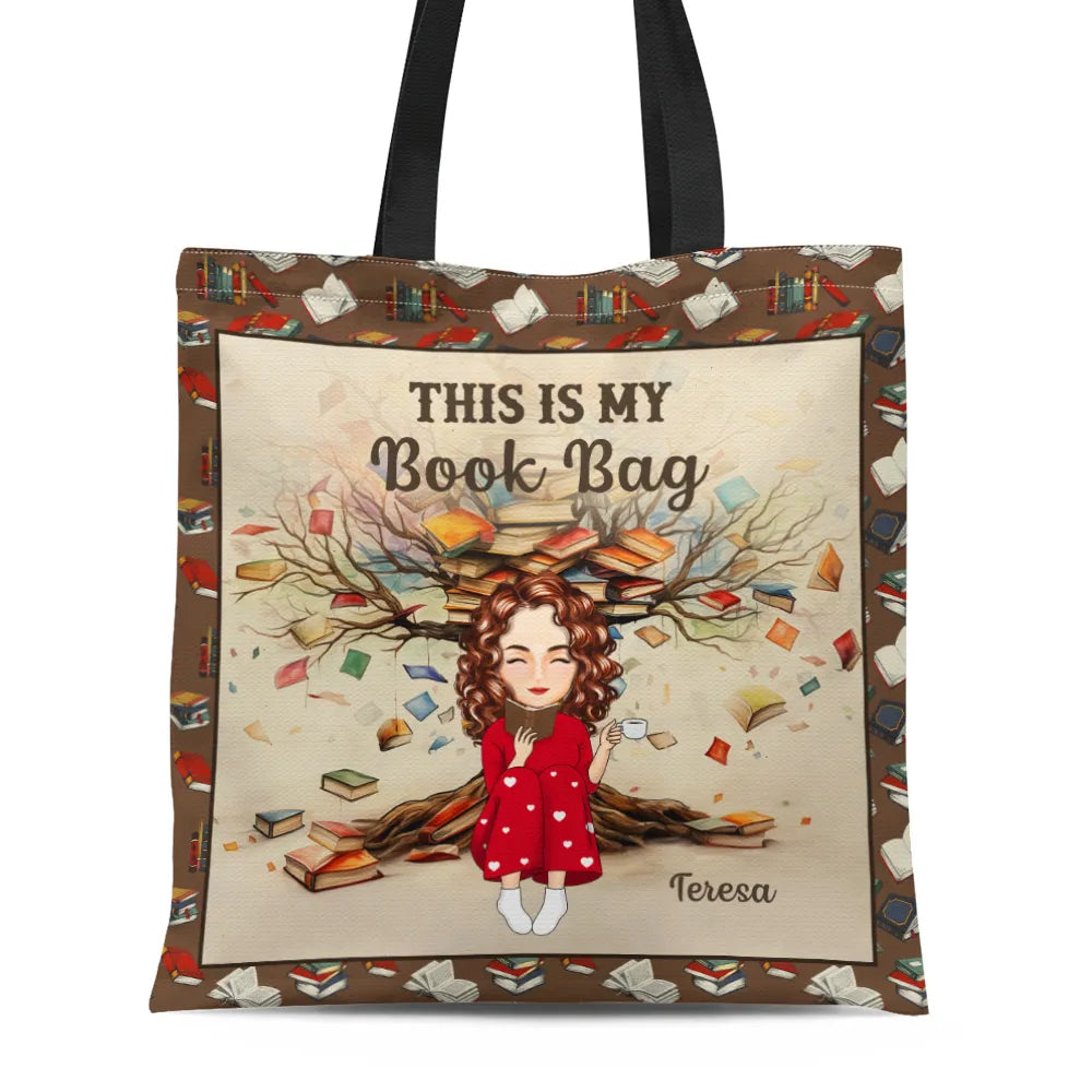 Reading, Gift For Yourself - My Book Bag Just A Girl Who Loves Books - Personalized Zippered Canvas Bag