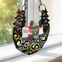 Gift For Bestie,Love,Christmas - Grow Old Friends - Personalized Window Hanging Suncatcher Ornament