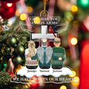 Memorial, Family - Christmas God Has You In His Arms - Personalized Cutout Acrylic Ornament