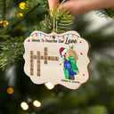 Christmas Couple Words To Describe Our Love Crossword Scrabble - Personalized Custom Shaped Wooden Ornament