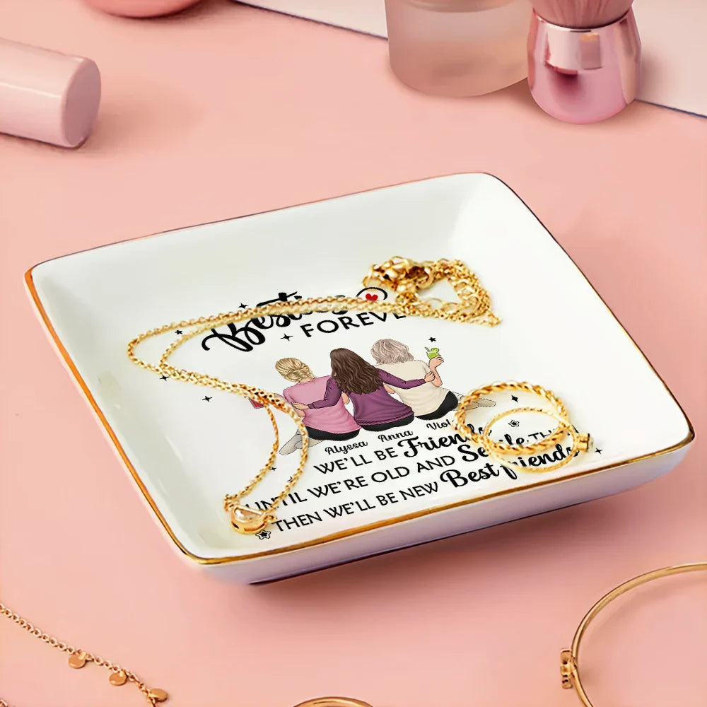 Gift For Bestie - Besties Forever Our Friendship Is Endless - Personalized Ring Dish