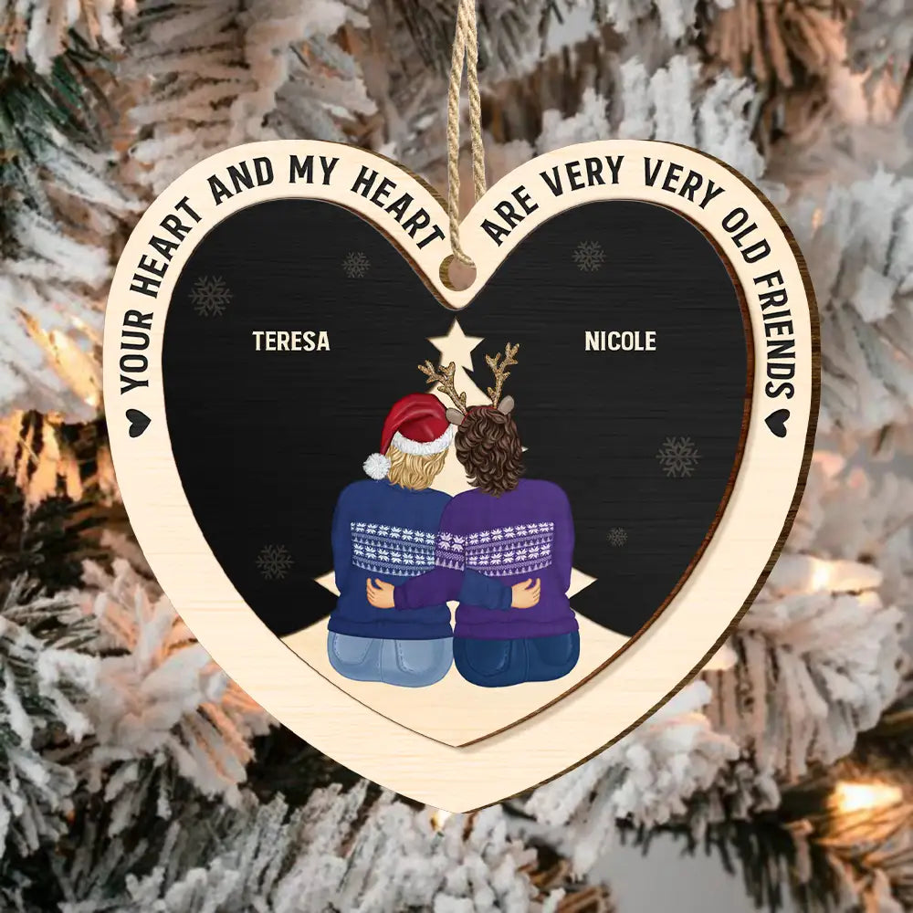 Gift For Bestie - Christmas Very Very Old Friends - Personalized 2-Layered Wooden Ornament