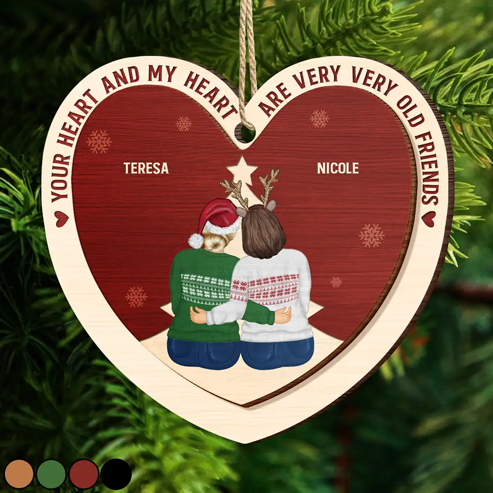 Gift For Bestie - Christmas Very Very Old Friends - Personalized 2-Layered Wooden Ornament