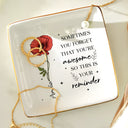 Gift For Yourself, Gift For Women - Never Forget The Difference You Make - Personalized Ring Dish