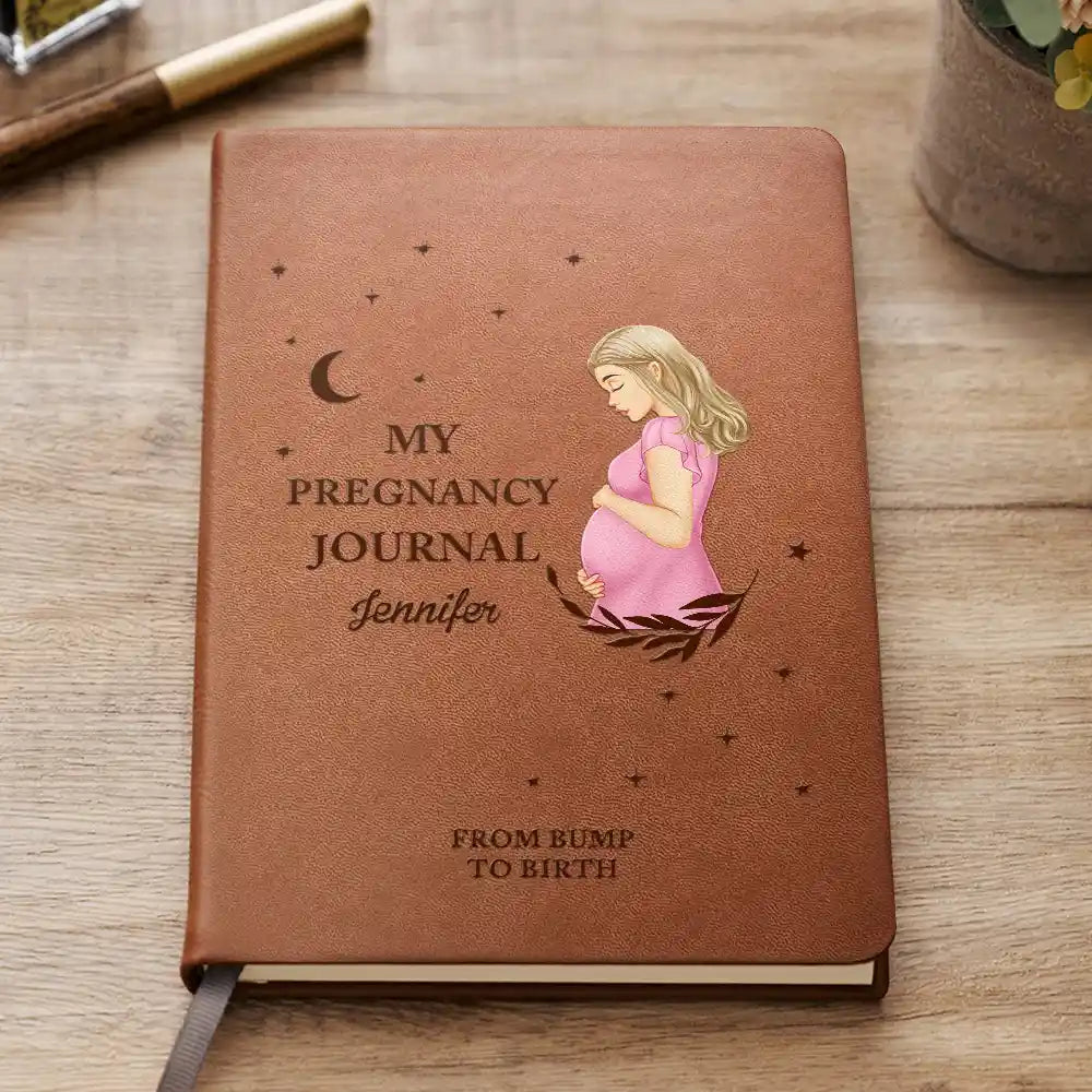 My Pregnancy Journal - Personalized Leather Journal