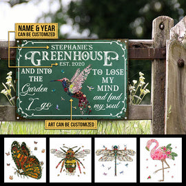 Garden Greenhouse Floral Art Find My Soul Custom Classic Metal Signs