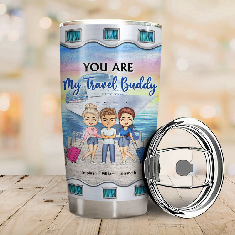 Traveling Best Friends Life Is Better On A Cruise With Best Friends - Gift For BFF, Sisters - Personalized Custom Tumbler