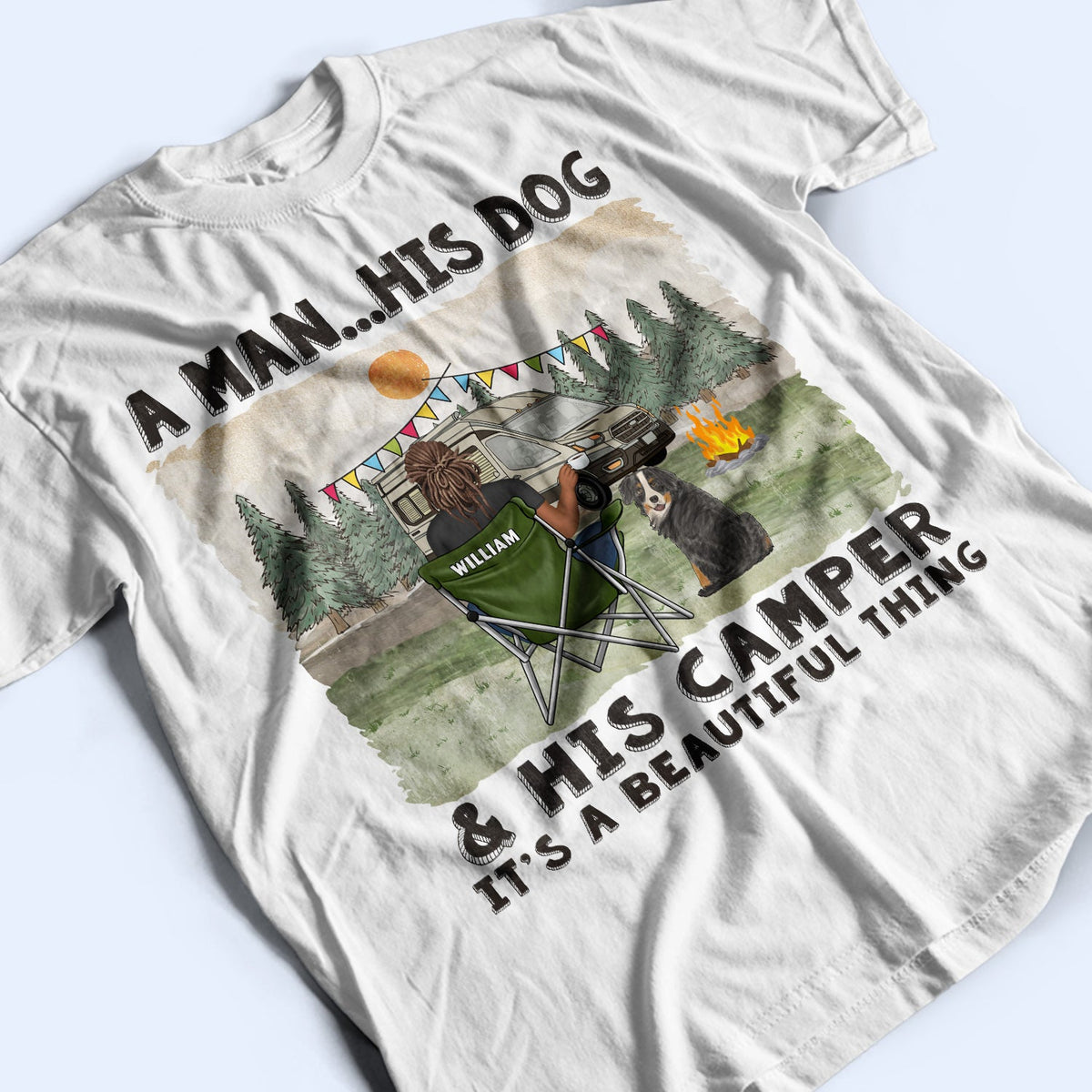 A Girl And Her Dogs Beautiful Thing - Gift For Camping Lovers - Personalized T Shirt