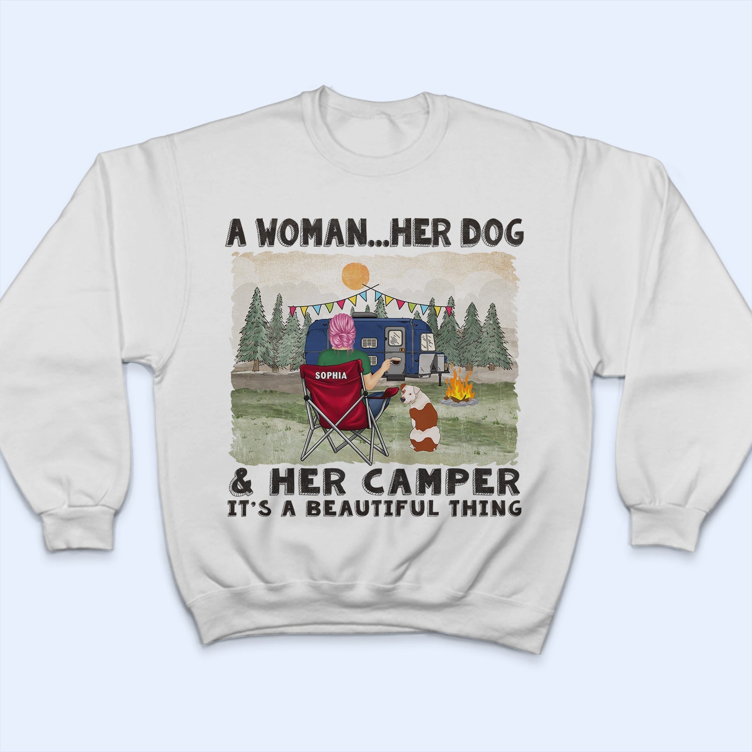 A Girl And Her Dogs Beautiful Thing - Gift For Camping Lovers - Personalized T Shirt