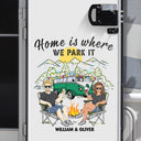 Home Is Where We Park It Family Vector - Gift For Camping Couples - Personalized Camping Decal, Decor Decal