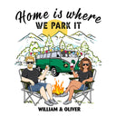 Home Is Where We Park It Family Vector - Gift For Camping Couples - Personalized Camping Decal, Decor Decal