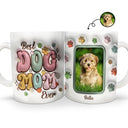 Custom Photo Best Dog Mom Ever - Gift For Dog Lovers - 3D Inflated Effect Printed Mug, Personalized White Edge-to-Edge Mug