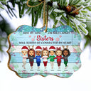 Side By Side Or Miles Apart Sisters And Brothers - Christmas Gift For Siblings - Personalized Wooden Ornament