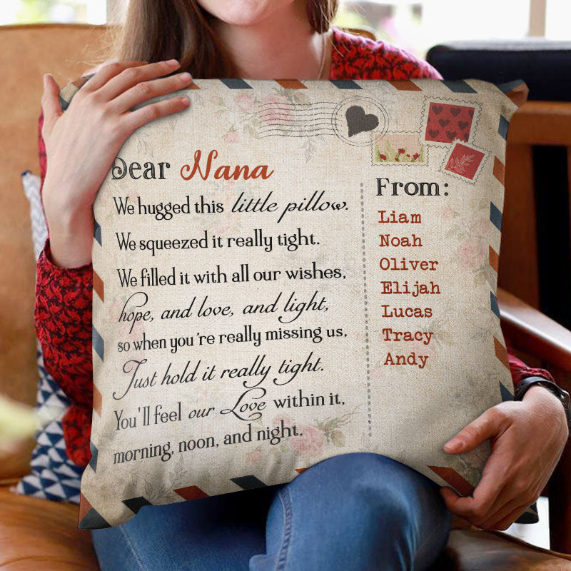 We Filled It With All Our Wishes Grandma Grandkids - Grandma Gift - Personalized Custom Pillow