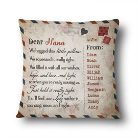 We Filled It With All Our Wishes Grandma Grandkids - Grandma Gift - Personalized Custom Pillow