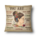 You Are Beautiful Victorious - Reading Gift - Personalized Custom Pillow