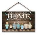 What We Love Most About Our Home - Family Gift - Personalized Custom Wood Rectangle Sign