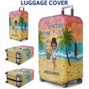 Beach Couple I Love You To The Beach And Back - Gift For Couples - Personalized Custom Luggage Cover