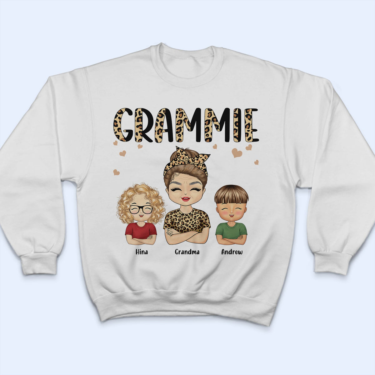 Grandma With Grandkids - Birthday, Loving Gift For Mom, Mother, Nana, Grandmother, Grandparents, Family - Personalized Custom T Shirt