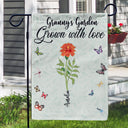 Grown With Love Garden - Birthday, Loving Gift For Mom, Mother, Grandma, Grandmother, Grandparent, Family - Personalized Custom Flag