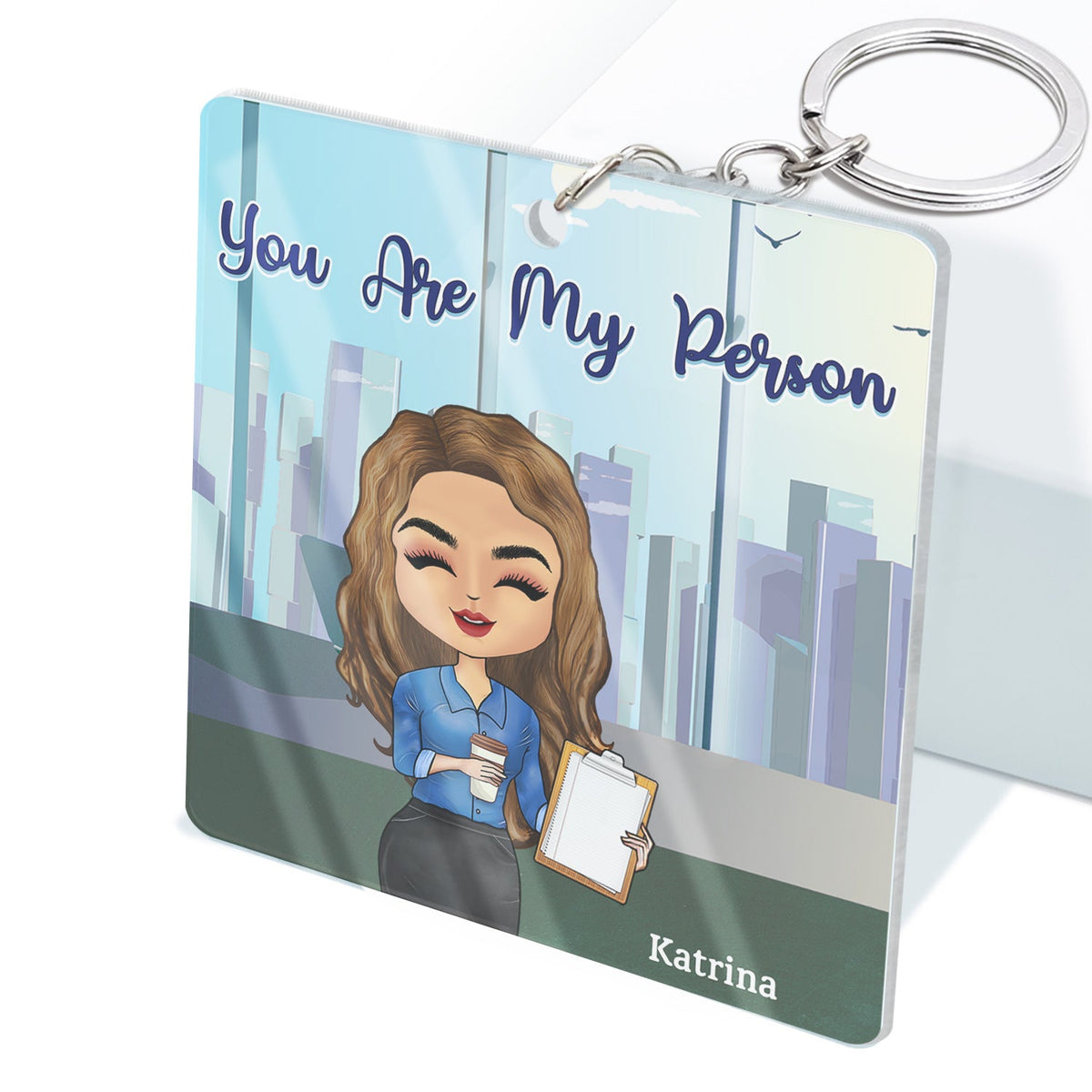 Work Made Us Colleagues Office Worker - Birthday Gifts For Co-workers, Friends, Soul Sisters, Besties, BFF - Personalized Custom Acrylic Keychain