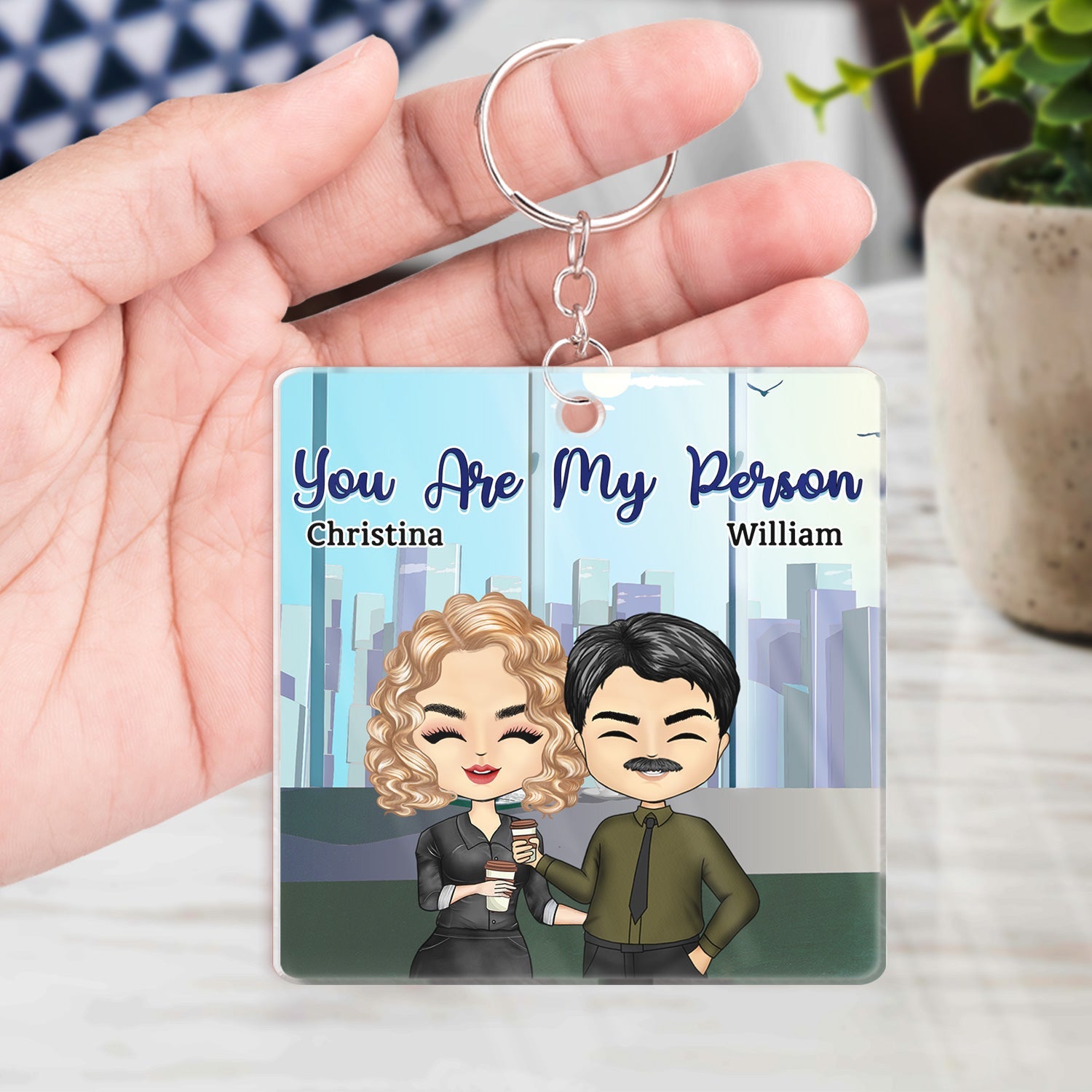 Work Made Us Colleagues Office Worker - Birthday Gifts For Co-workers, Friends, Soul Sisters, Besties, BFF - Personalized Custom Acrylic Keychain