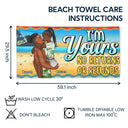 I Love You To The Beach And Back - Birthday, Vacation, Traveling Gift For Spouse, Couple, Husband, Wife - Personalized Beach Towel