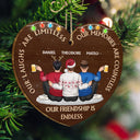 Our Memories Are Countless, Our Friendship Is Endless - Christmas Gifts For Best Friends, Besties - Personalized Custom Shaped Wooden Ornament