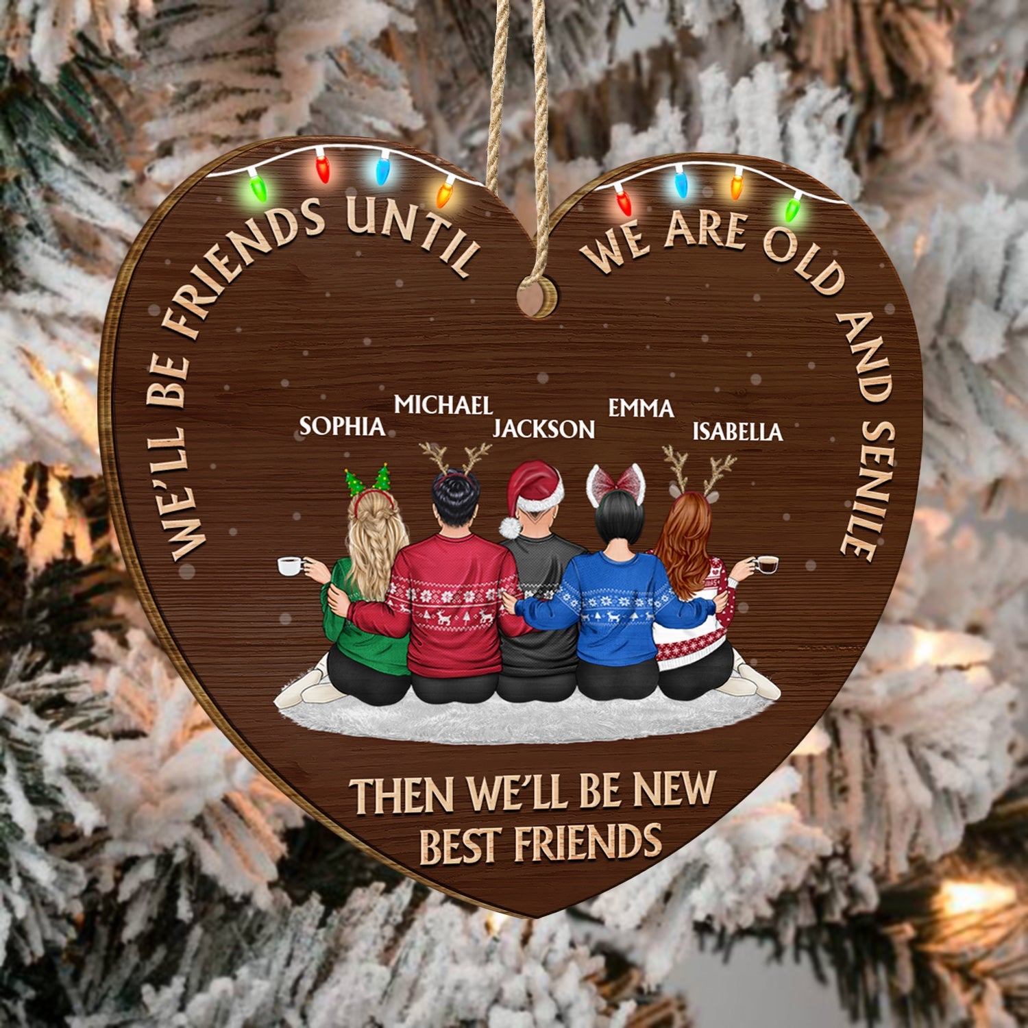 Our Memories Are Countless, Our Friendship Is Endless - Christmas Gifts For Best Friends, Besties - Personalized Custom Shaped Wooden Ornament