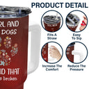 A Bond That Can't Be Broken - Holiday, Birthday Gift For Dog Lovers, Dog Mom - Personalized 40oz Tumbler With Straw