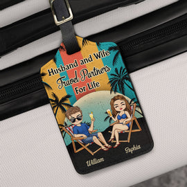 Travel Partners For Life - Gift For Travel Couples - Personalized Luggage Tag