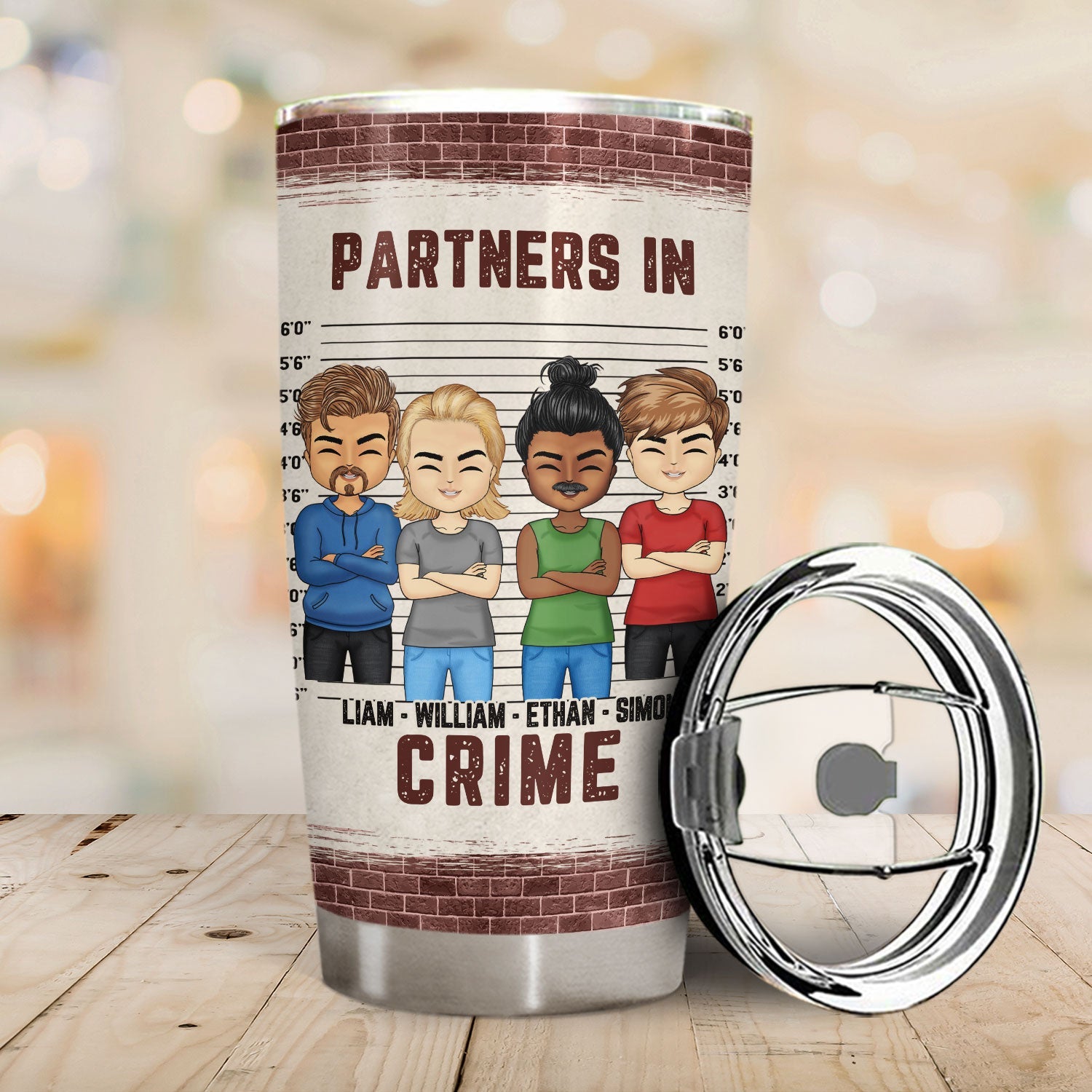 Chibi Bestie Partners In Crime If We Get Caught - Personalized Custom Tumbler