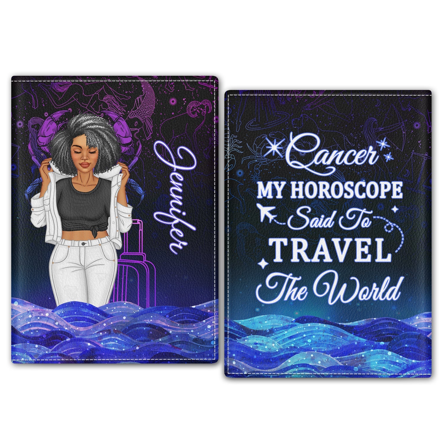 Fashion Zodiac Sign My Horoscope Said To Travel - Personalized Custom Passport Cover, Passport Holder