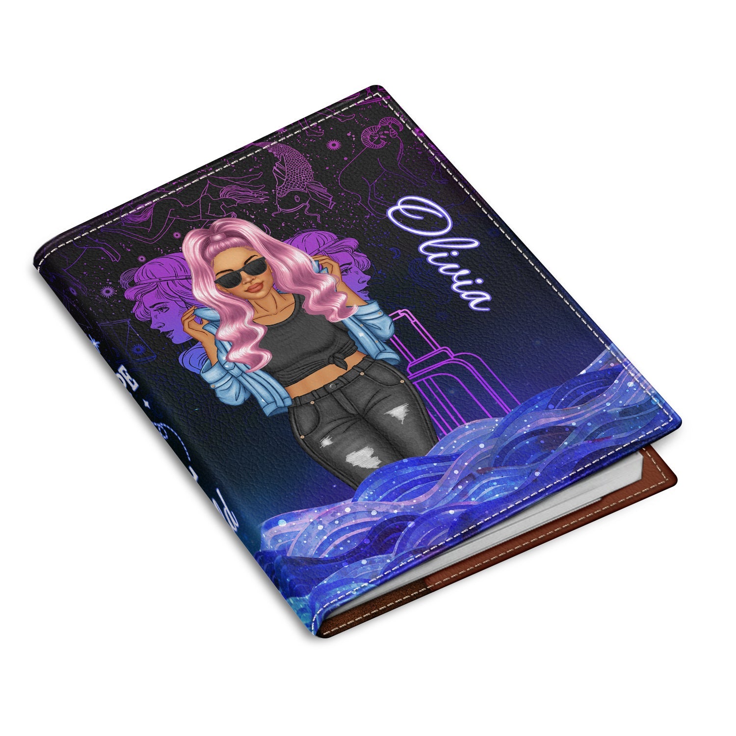 Fashion Zodiac Sign My Horoscope Said To Travel - Personalized Custom Passport Cover, Passport Holder