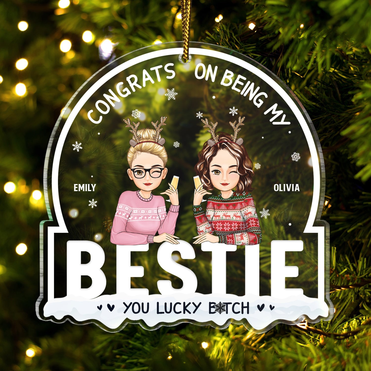 Top Christmas Ornament For Bestie