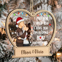 Christmas Side View Couple Forever Yours - Gift For Couples - Personalized 2-Layered Mix Ornament