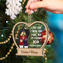 Christmas Side View Couple Forever Yours - Gift For Couples - Personalized 2-Layered Mix Ornament