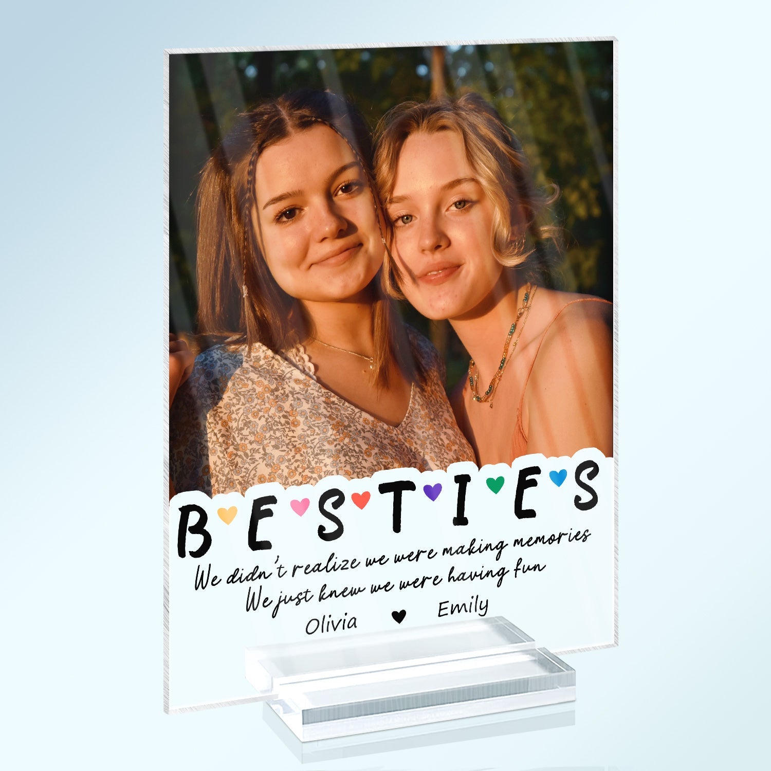 Custom Photo We Were Having Fun - Gift For Bestie - Personalized Vertical Rectangle Acrylic Plaque