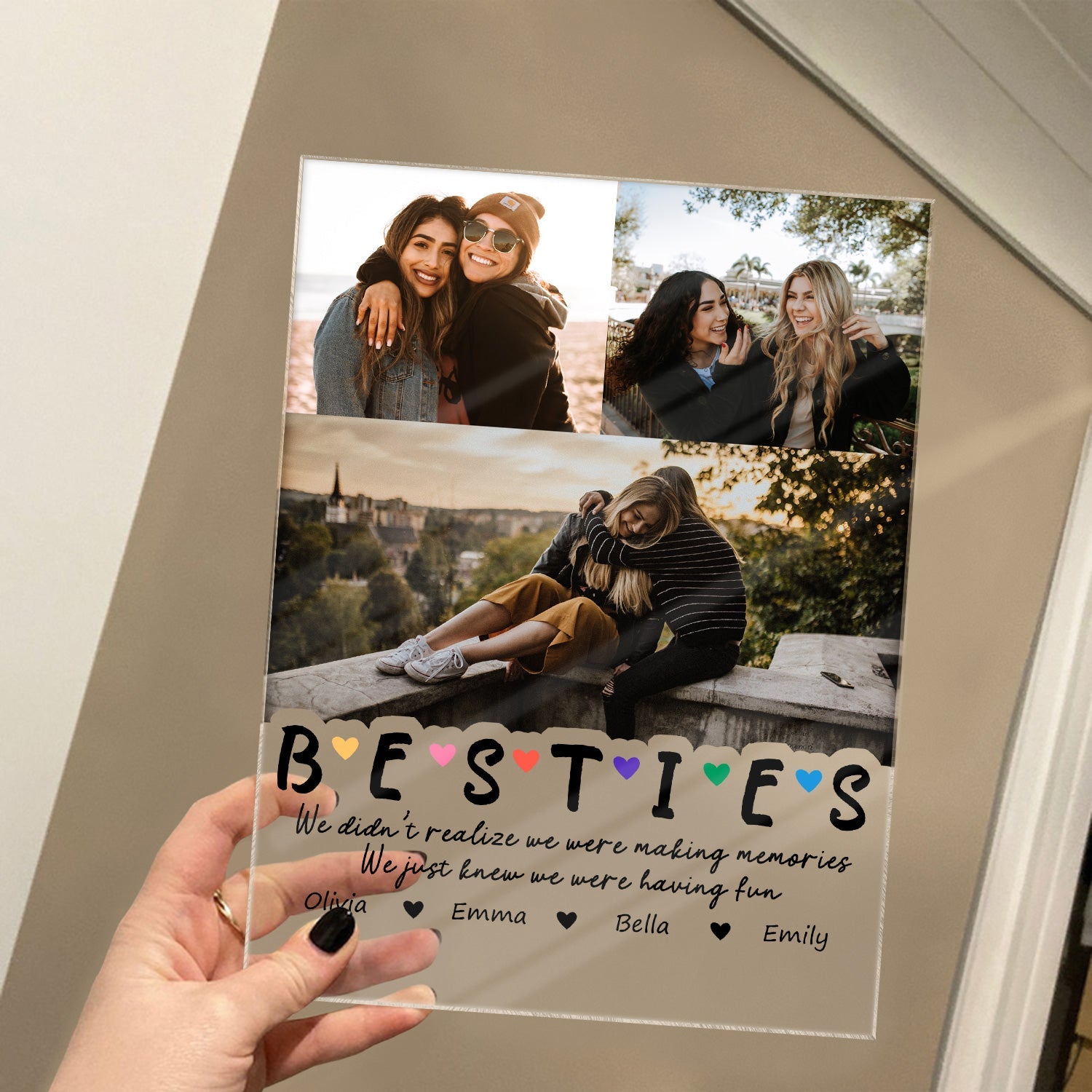 Custom Photo We Were Having Fun - Gift For Bestie - Personalized Vertical Rectangle Acrylic Plaque