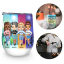 Never Apart - Gift For Sister - Personalized Custom Wine Tumbler