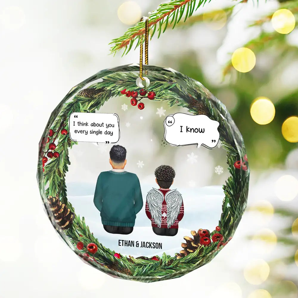 Christmas I Miss You More Than Everything - Personalized Circle Glass Ornament