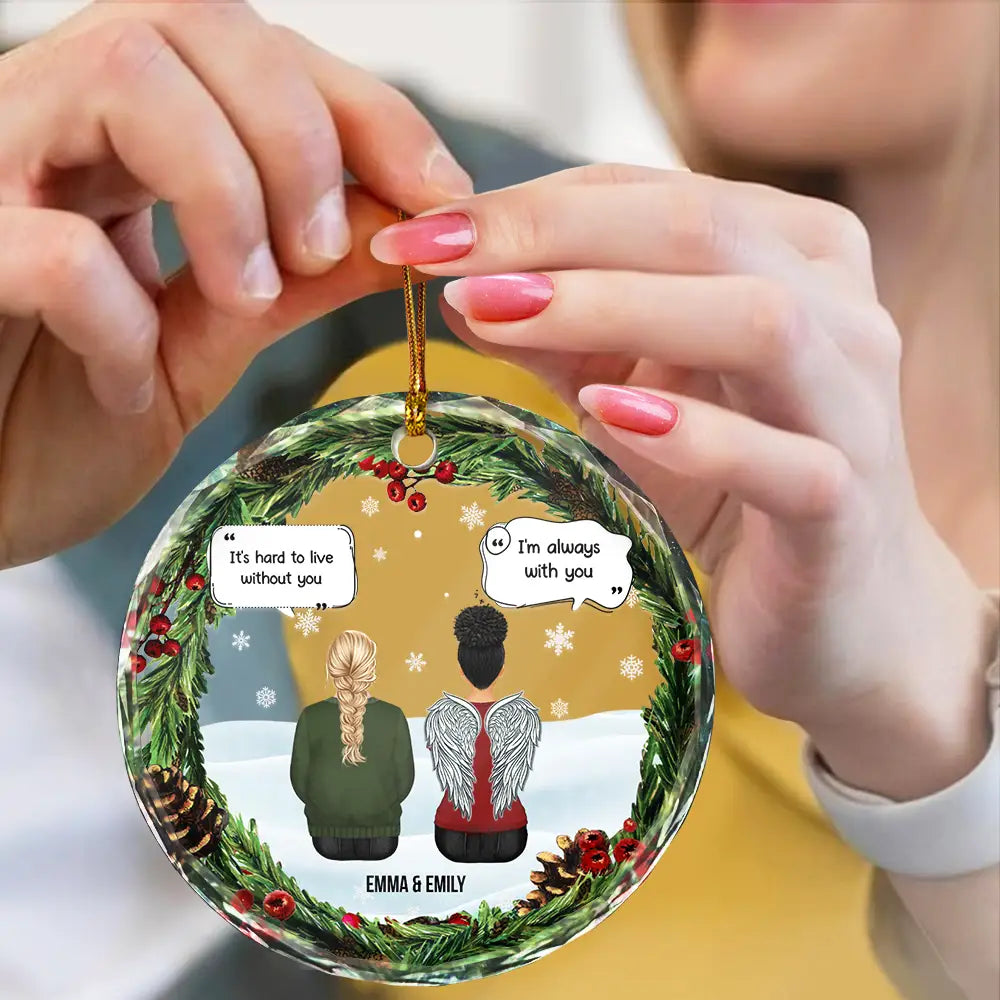 Christmas I Miss You More Than Everything - Personalized Circle Glass Ornament