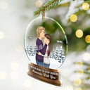 Christmas Snow Globe Never Want To Stop Making Memories - Personalized Custom Shaped Acrylic Ornament