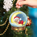 Custom Photo Christmas Baby Sleeping On The Moon - Personalized Custom Shaped Acrylic Ornament - Custom Photo Christmas Baby Sleeping On The Moon - Personalized Custom Shaped Acrylic Ornament