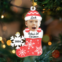 Custom Photo Baby's 1st Christmas - Personalized Cutout Acrylic Ornament