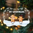 Gift For Grandparents - Our Grandkids Gingerbread - Personalized Custom Shaped Acrylic Ornament